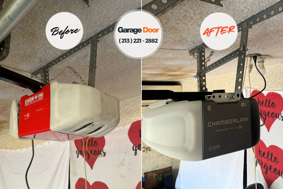 Before and after: garage door repair Peekskill, NY